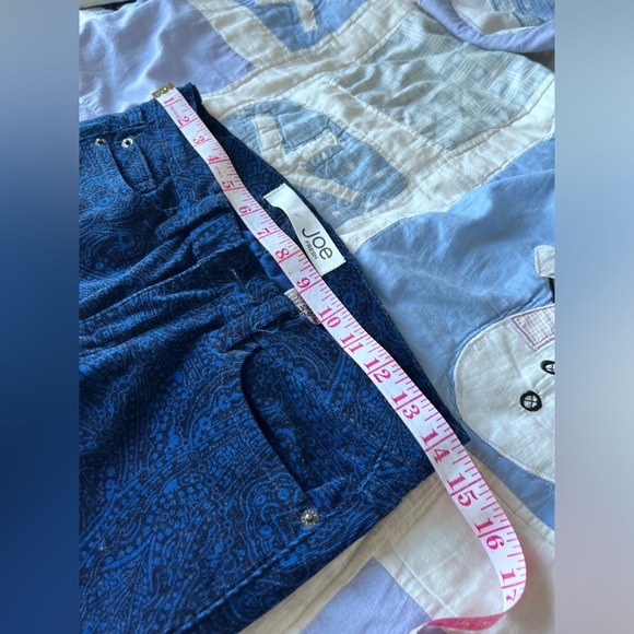 Joe Fresh Womens Pant Blue Paisley Preppy Corduroy Slim Pants 26 - Picture 6 of 9